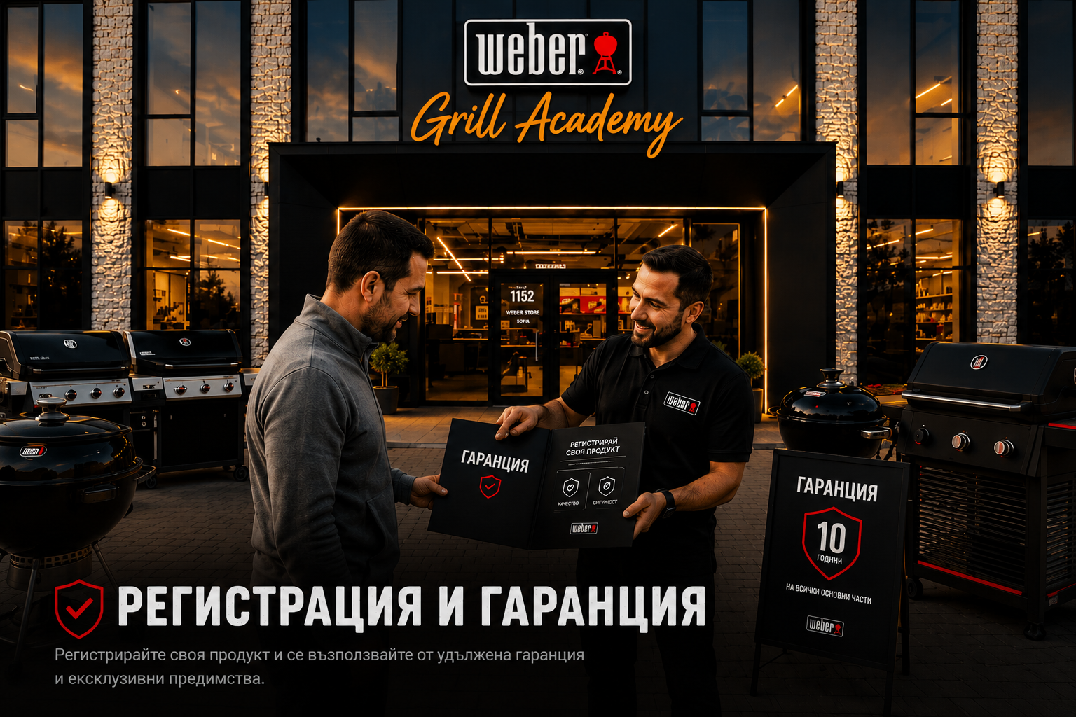 Weber регистрация и гаранция